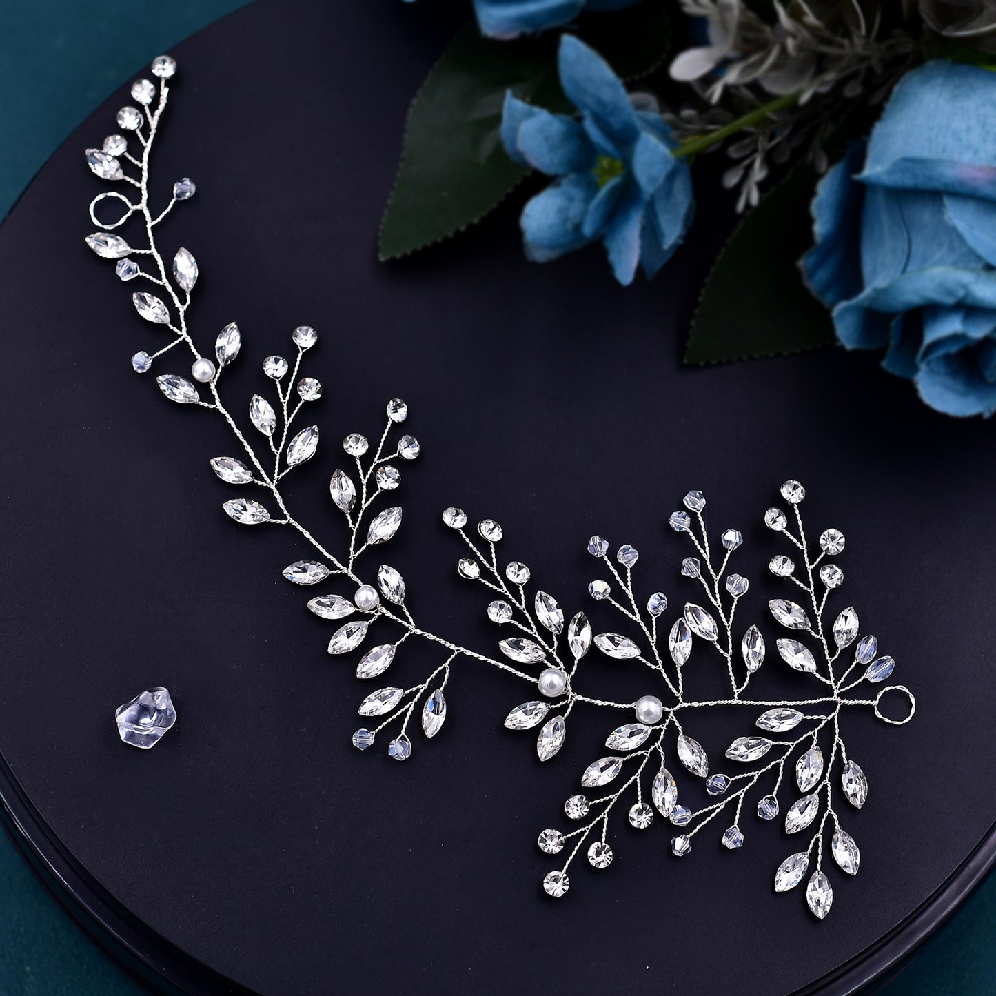 BRIDELLA BHP21 Bridal Head Piece Crystal Bride Hair Accessories Rhinestone Handmade Bridesmaid Hairpiece Jewelry Decoration
