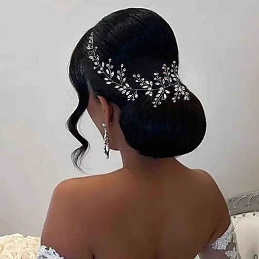 BRIDELLA BHP21 Bridal Head Piece Crystal Bride Hair Accessories Rhinestone Handmade Bridesmaid Hairpiece Jewelry Decoration