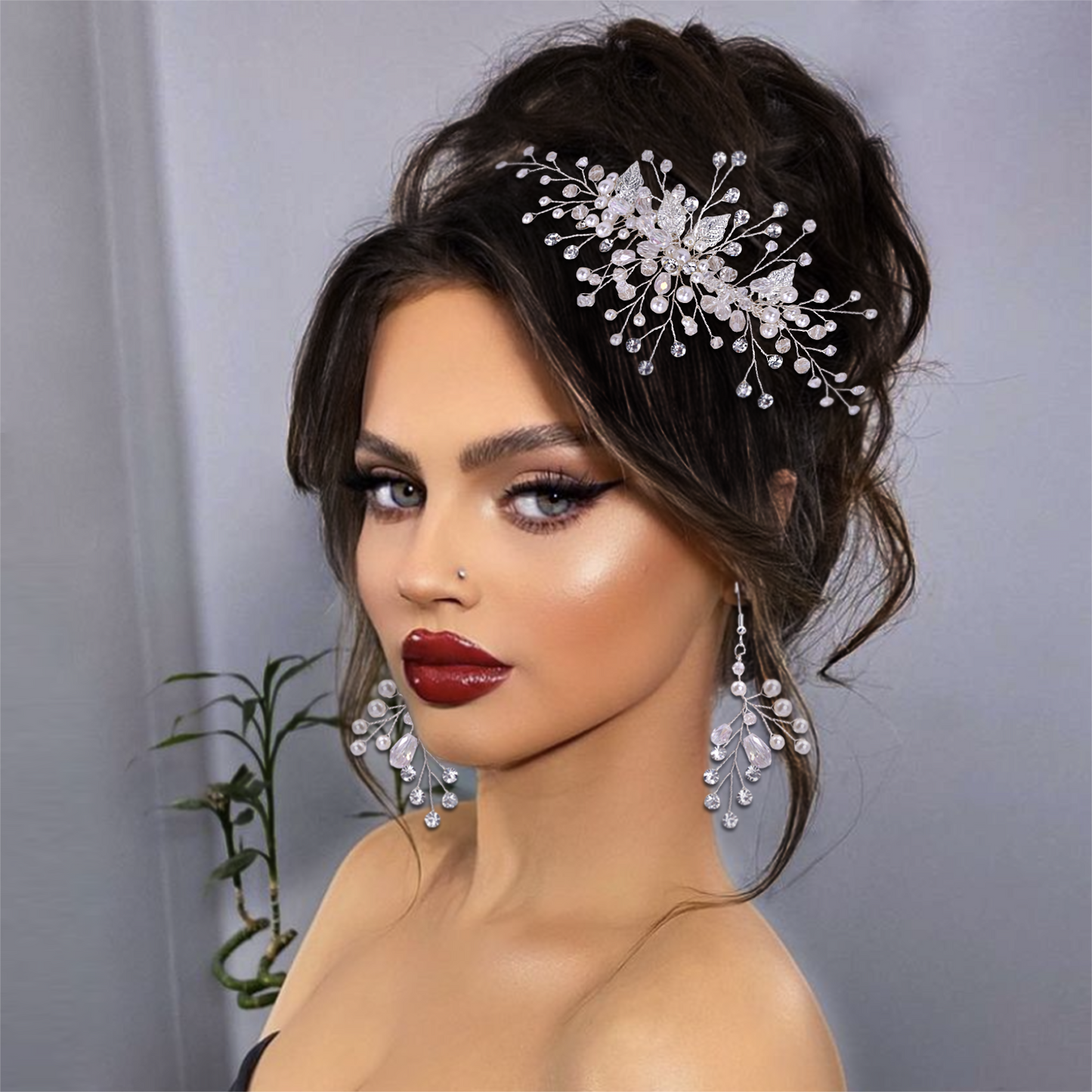 BRIDELLA BHP176 Crystal Bridal Wedding Combs Woman Hair Accessories Girls Bridesmaid Headwear Hair Jewelry Headdress