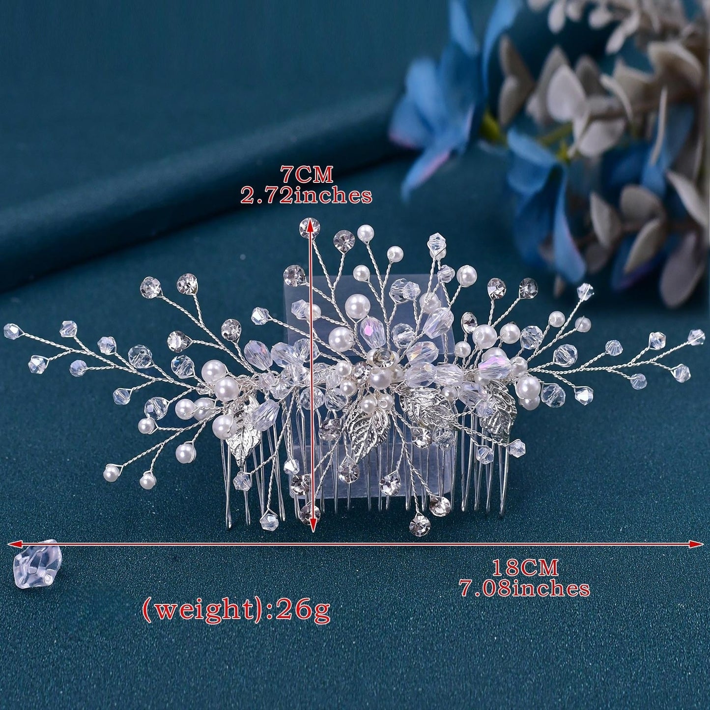 BRIDELLA BHP176 Crystal Bridal Wedding Combs Woman Hair Accessories Girls Bridesmaid Headwear Hair Jewelry Headdress