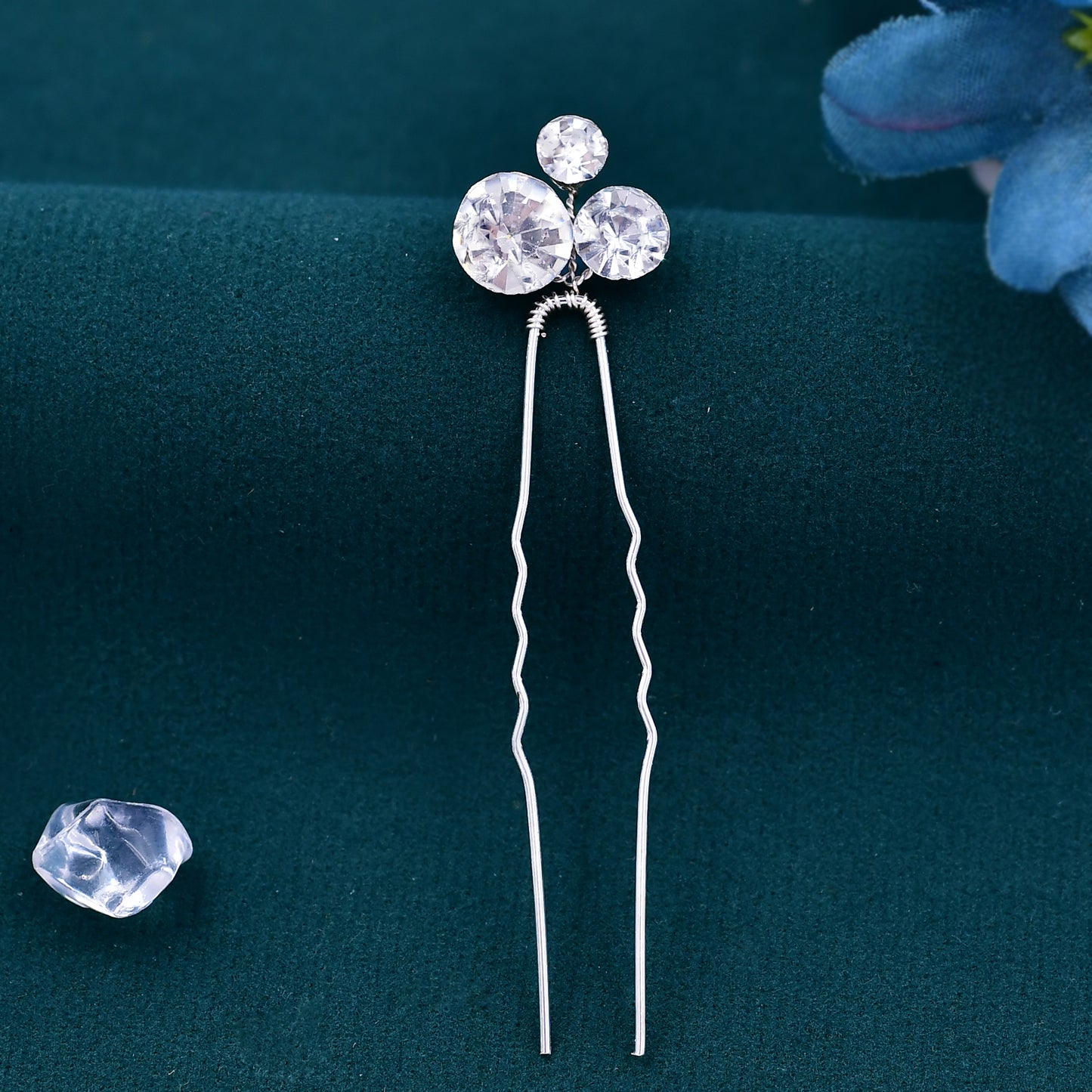 BRIDELLA BHP387-S5 Rhinestone Hair Pins Bridal Wedding Crystal Hairpiece Handmade Hair Jewelry Accessories Rhinestones Hair Clip