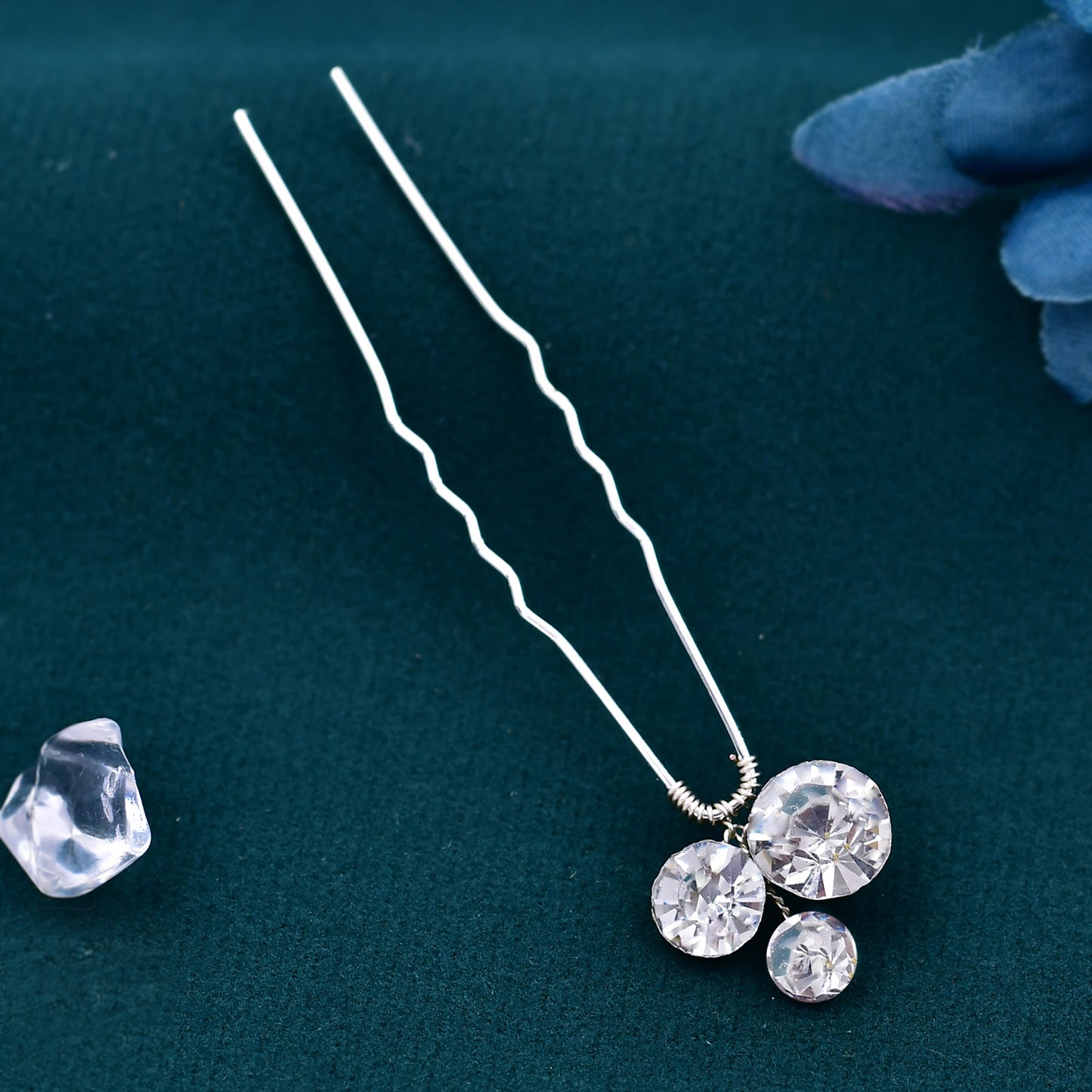 BRIDELLA BHP387-S5 Rhinestone Hair Pins Bridal Wedding Crystal Hairpiece Handmade Hair Jewelry Accessories Rhinestones Hair Clip