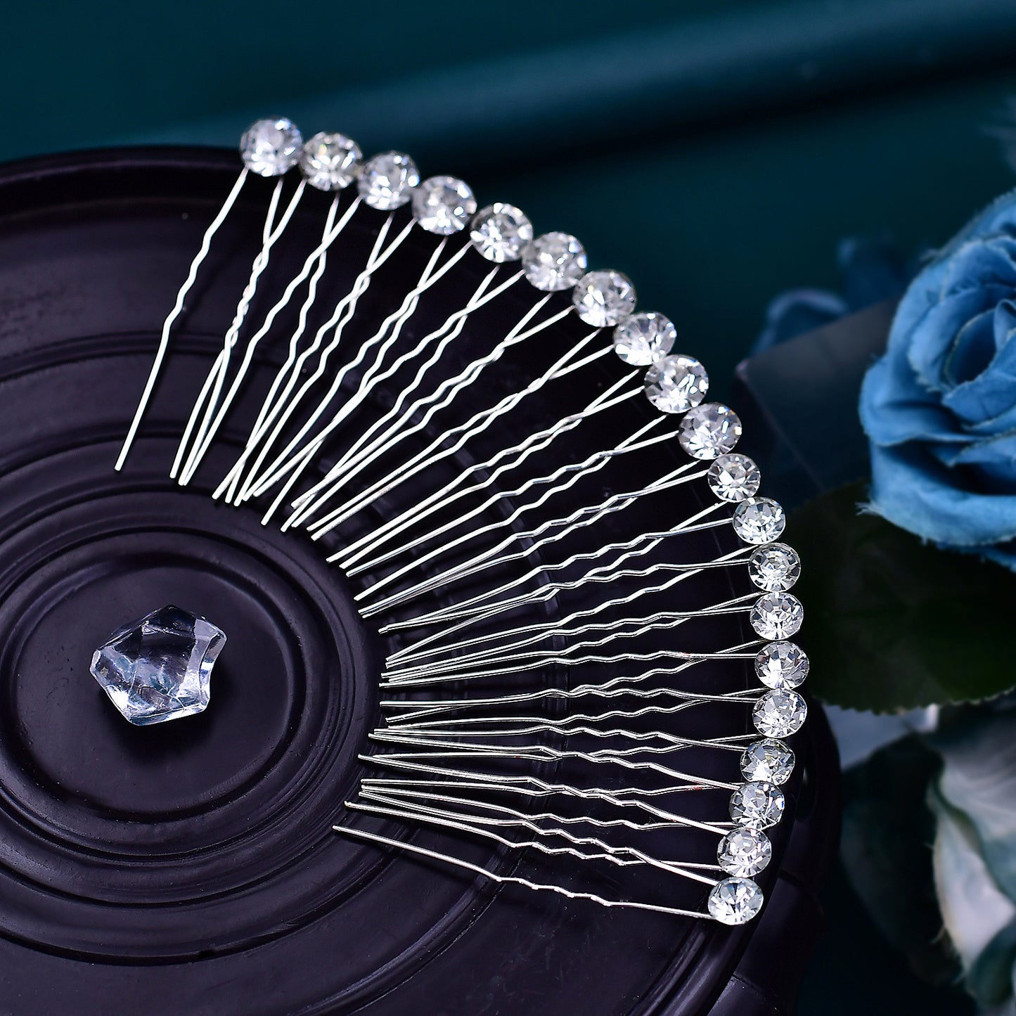 BRIDELLA BHP535 20pcs U Shape Hair Pin Rhinestone Bridal Headwear Girl Hairpin for Party Wedding Hair Accessories Woman Hair Clip