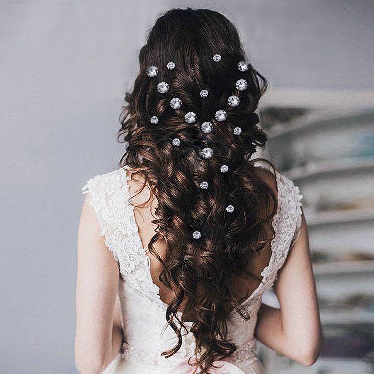 BRIDELLA BHP535 20pcs U Shape Hair Pin Rhinestone Bridal Headwear Girl Hairpin for Party Wedding Hair Accessories Woman Hair Clip
