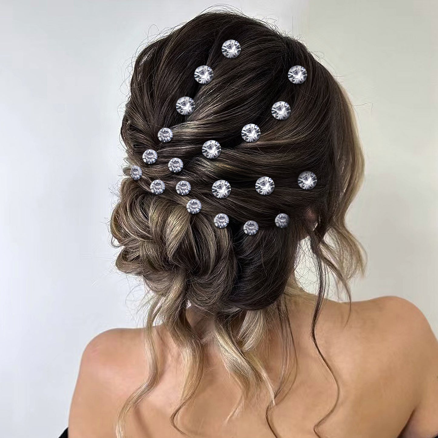 BRIDELLA BHP535 20pcs U Shape Hair Pin Rhinestone Bridal Headwear Girl Hairpin for Party Wedding Hair Accessories Woman Hair Clip