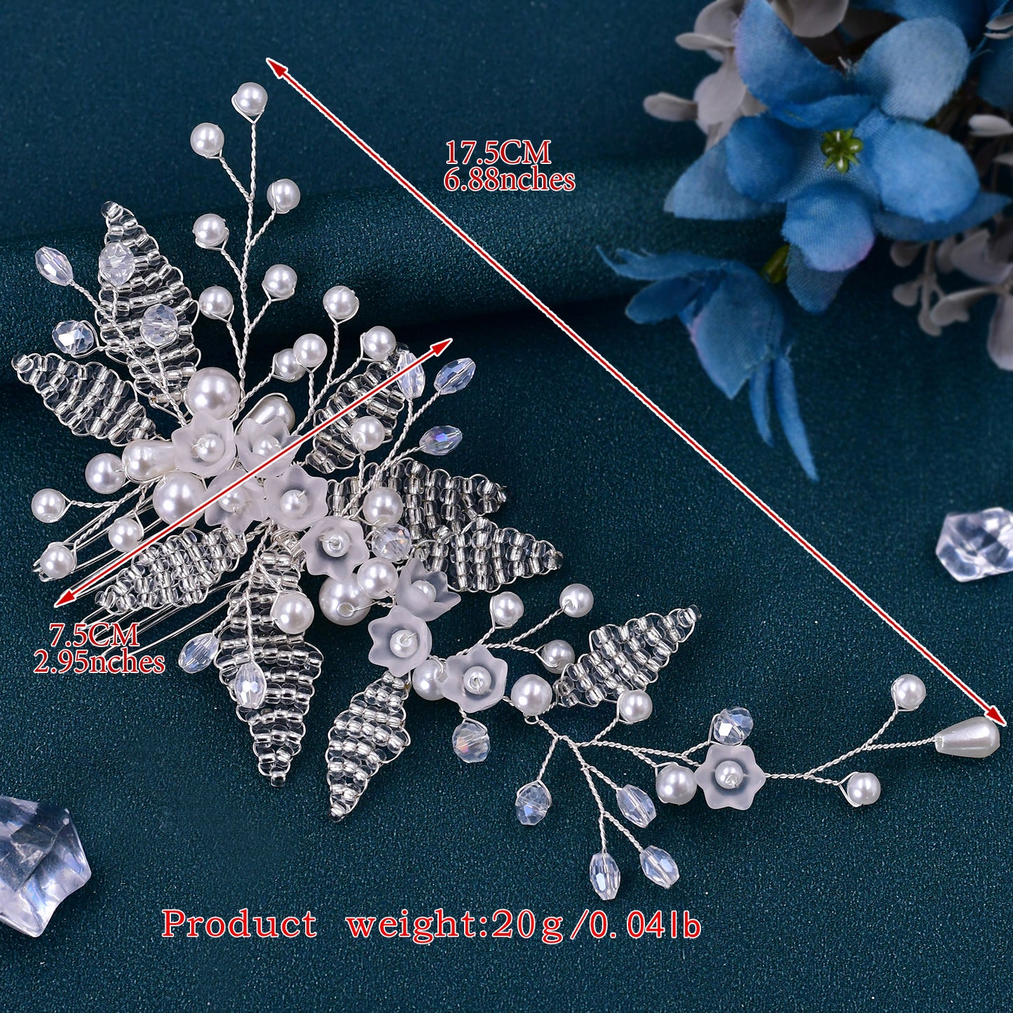 BRIDELLA BHP135 Pearl Woman Hair Comb Bridal Tiara Headdress Wedding Accessories Jewelry Bride Hair Clip Bridesmaid Headpiece