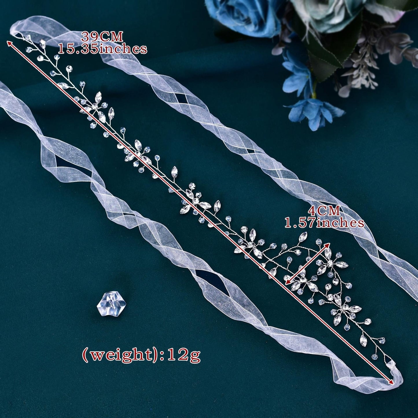 BRIDELLA BHP142 Rhinestone Headband for Girl Bridal Headwear Wedding Hairband Handmade Woman Hair Accessories Bridal Headdress