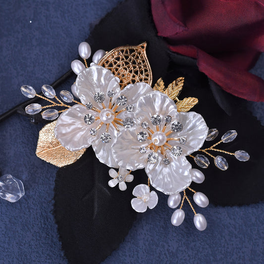 BHP269 gold alloy crystal headwear