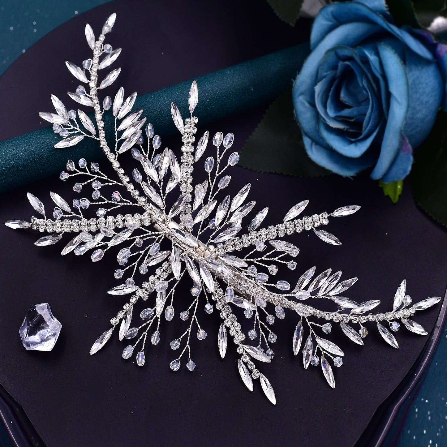 BRIDELLA BHP287 Rhinestone Woman Hair Clips Bridal Headwear Bride Headpiece Party Wedding Hair Accessories Crystal Girl Hairpin