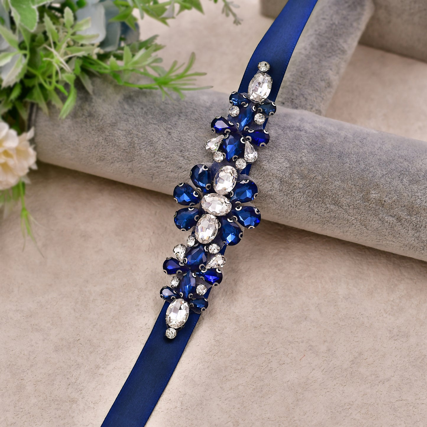 BRIDELLA BS45ML DecorativeBelt Dress Green Ribbon Belt Evening Party Scene Birthday Party