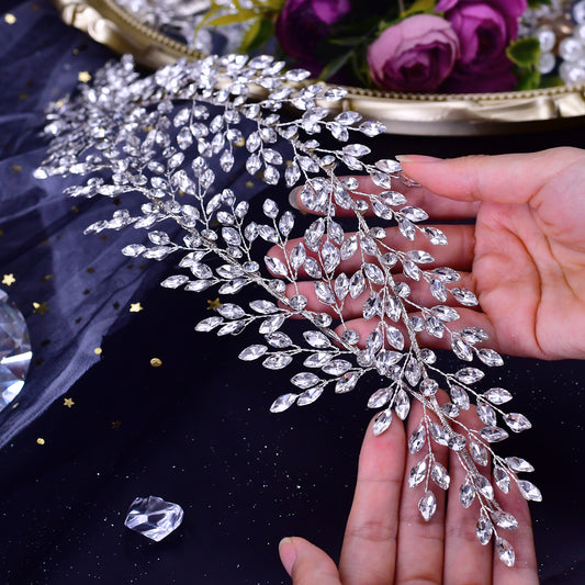 BHP308-S silver rhinestone crown