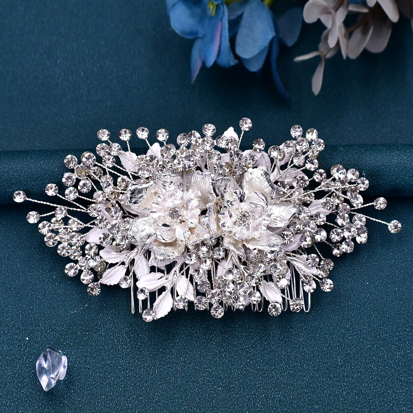 BRIDELLA BHP352  Fashion Wedding Headdress Bridal Hair Comb Hair Clips Woman Hair Accessories Alloy Flower Bride Head-wear