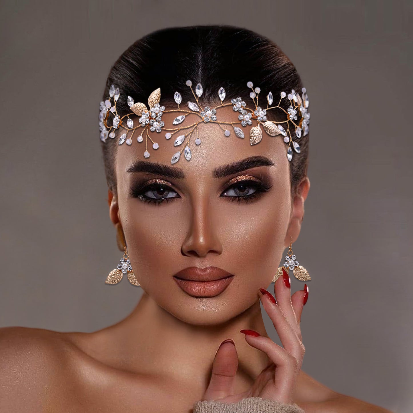 BRIDELLA BHP360 Handmade Crystal Headband for Wedding Hair Accessories Bridal Headpiece Bridesmaids Head Jewelry Women Headwears