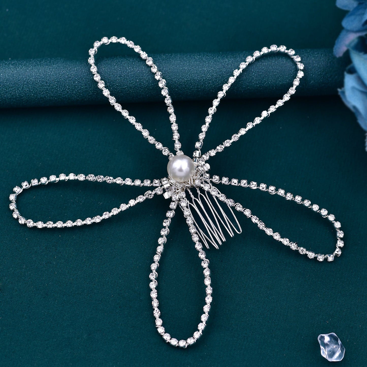 BRIDELLA BHP367 Rhinestones Combs for Woman Wedding Headdress Bridal Hair Clip Hair Accessories for Party Bridesmaid Bride Comb