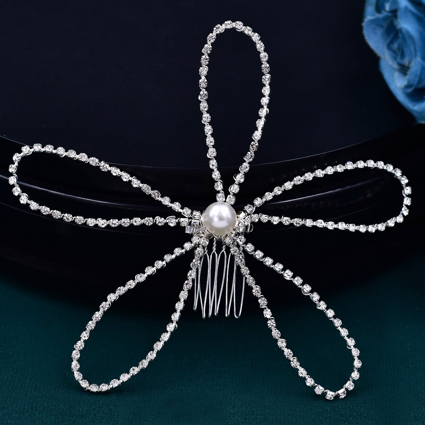 BRIDELLA BHP367 Rhinestones Combs for Woman Wedding Headdress Bridal Hair Clip Hair Accessories for Party Bridesmaid Bride Comb