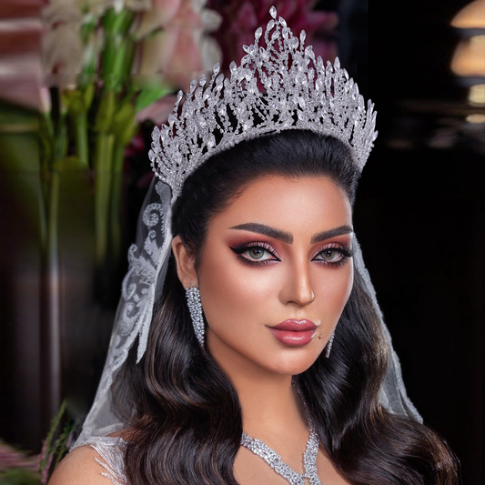 BRIDELLA BHP374 Wedding Tiara Rhinestone Headband Bridal Crown Woman Hair Ornaments Wedding Hair Accessories Brides Headdress