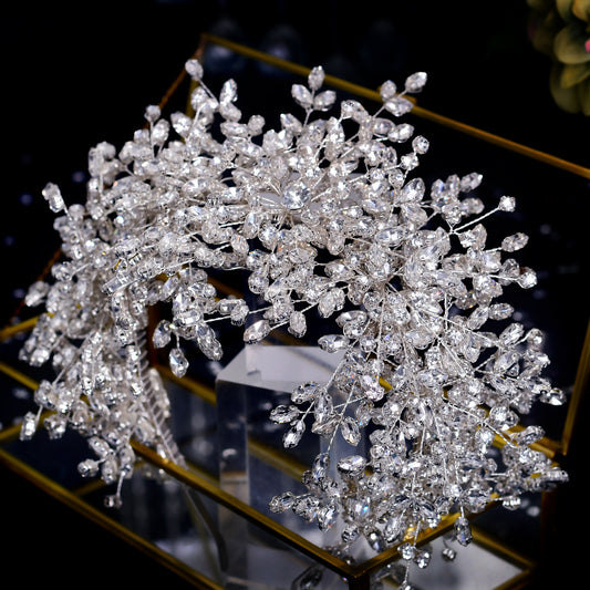 BHP385-S silver rhinestone headwear