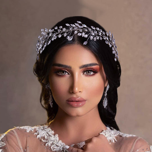 BRIDELLA BHP410  Bridal Crystal Headband Handmade Rhinestone Hair Vine Wedding Hair Accessories Woman Tiara Head Pieces Jewelry