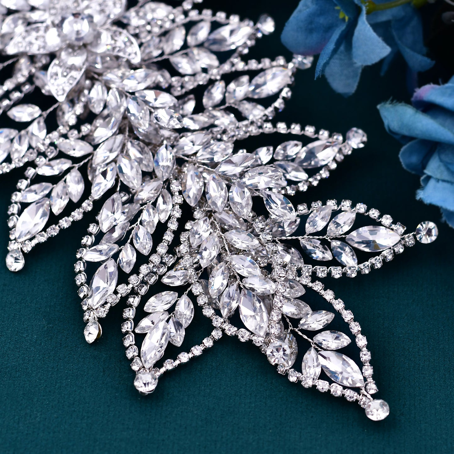 BRIDELLA BHP413 Luxury Bridal Tiara Pageant Head Piece Wedding Hair Accessories Woman Head-wear Crystal Headband Girls Headpiece