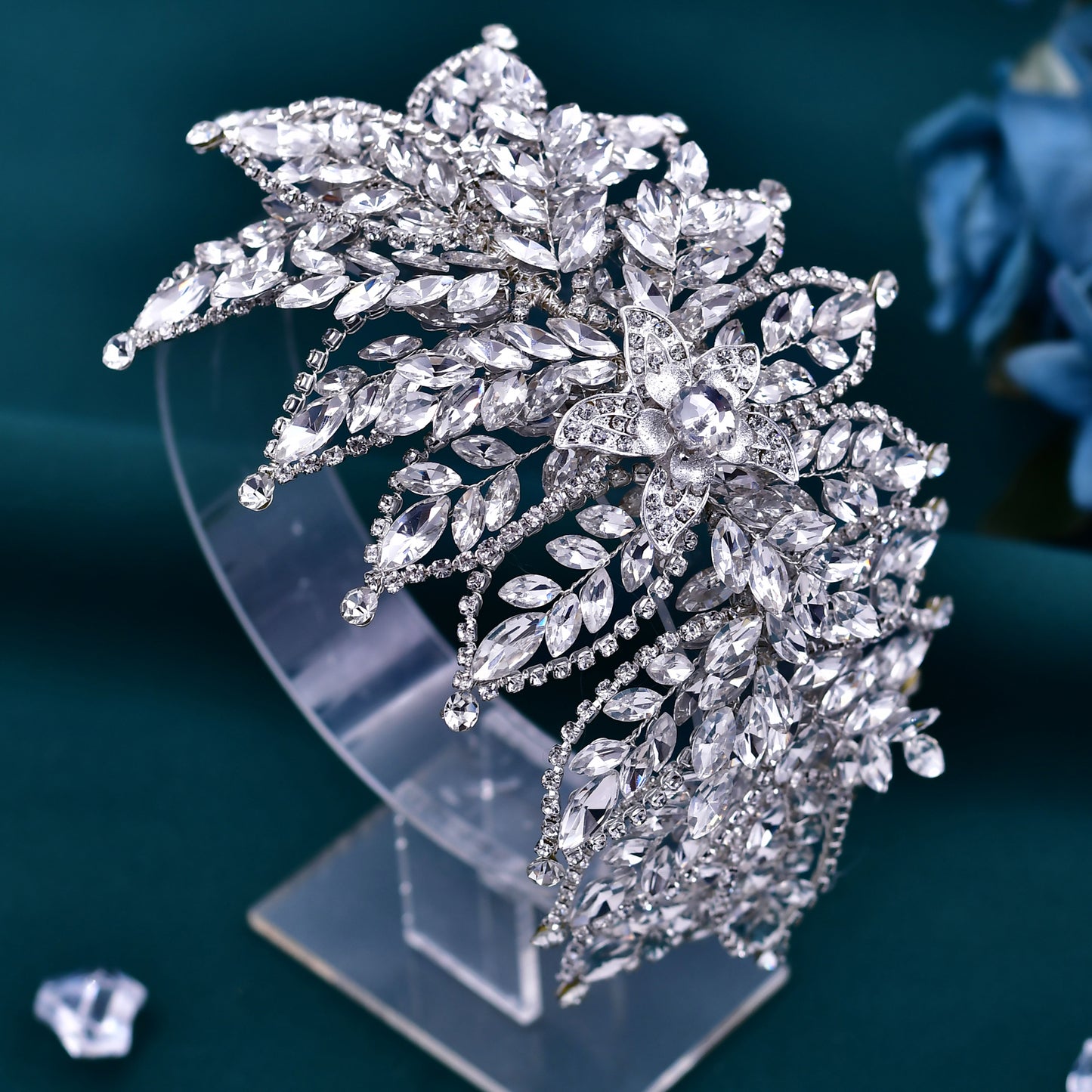 BRIDELLA BHP413 Luxury Bridal Tiara Pageant Head Piece Wedding Hair Accessories Woman Head-wear Crystal Headband Girls Headpiece