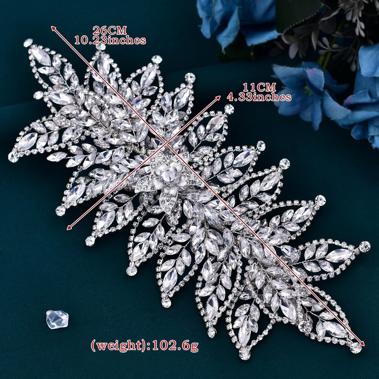 BRIDELLA BHP413 Luxury Bridal Tiara Pageant Head Piece Wedding Hair Accessories Woman Head-wear Crystal Headband Girls Headpiece
