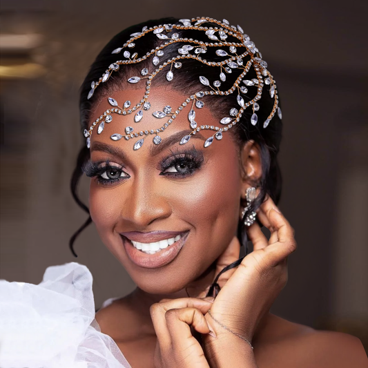 BRIDELLA BHP481 Fashion Bridal Tiara Rhinestone Wedding Head Piece Bride Side Comb Wedding Hair Accessories Women Girl Headwear