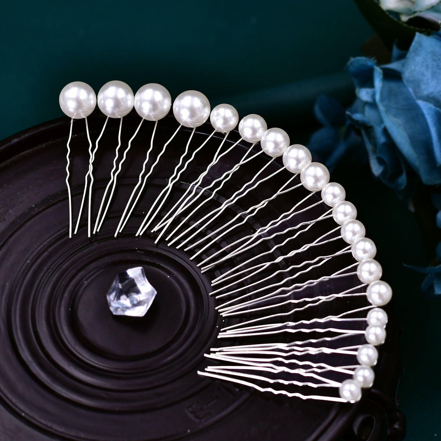 BRIDELLA BHP536  20 Pcs U Shape Hair Pin for Woman Pearls Bridal Hair Clip Party Wedding Hair Accessories Bridesmaid Girl Hairpin Set