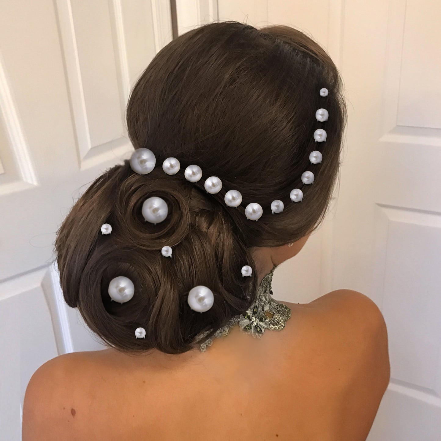 BRIDELLA BHP536  20 Pcs U Shape Hair Pin for Woman Pearls Bridal Hair Clip Party Wedding Hair Accessories Bridesmaid Girl Hairpin Set