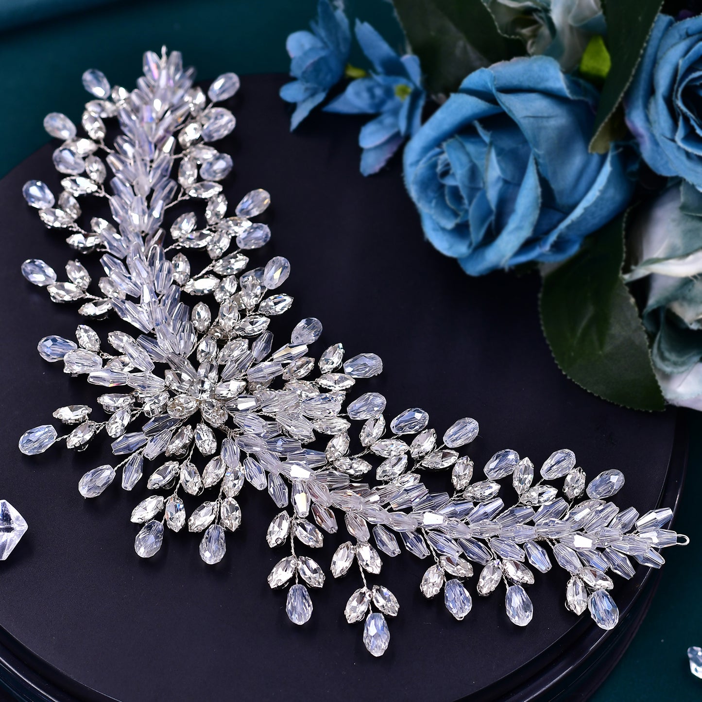 BRIDELLA BHP539  Wedding Headband Crystal Bridal Headpiece Wedding Hair Accessories Woman Headwear for Party Bride Headdresses