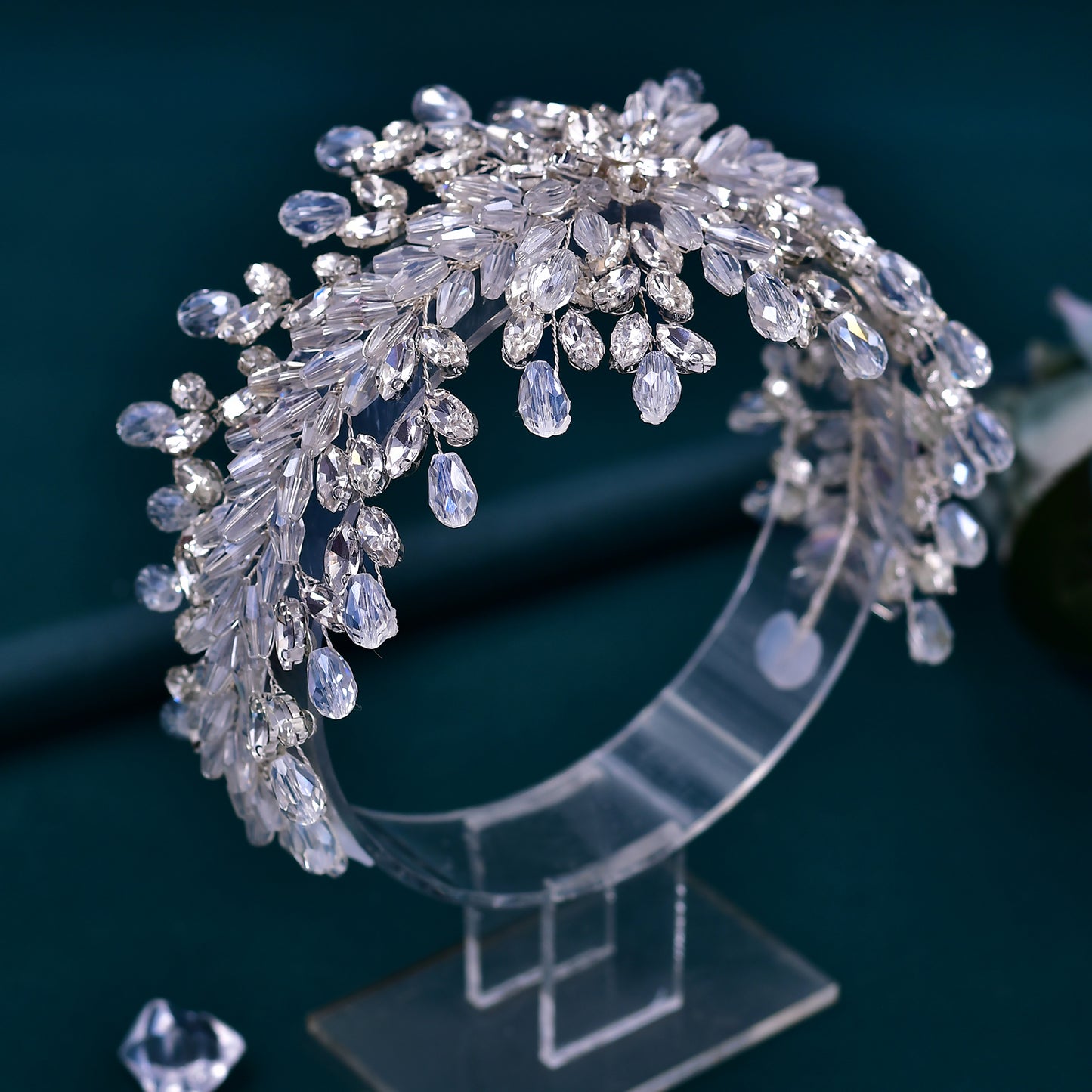 BRIDELLA BHP539  Wedding Headband Crystal Bridal Headpiece Wedding Hair Accessories Woman Headwear for Party Bride Headdresses