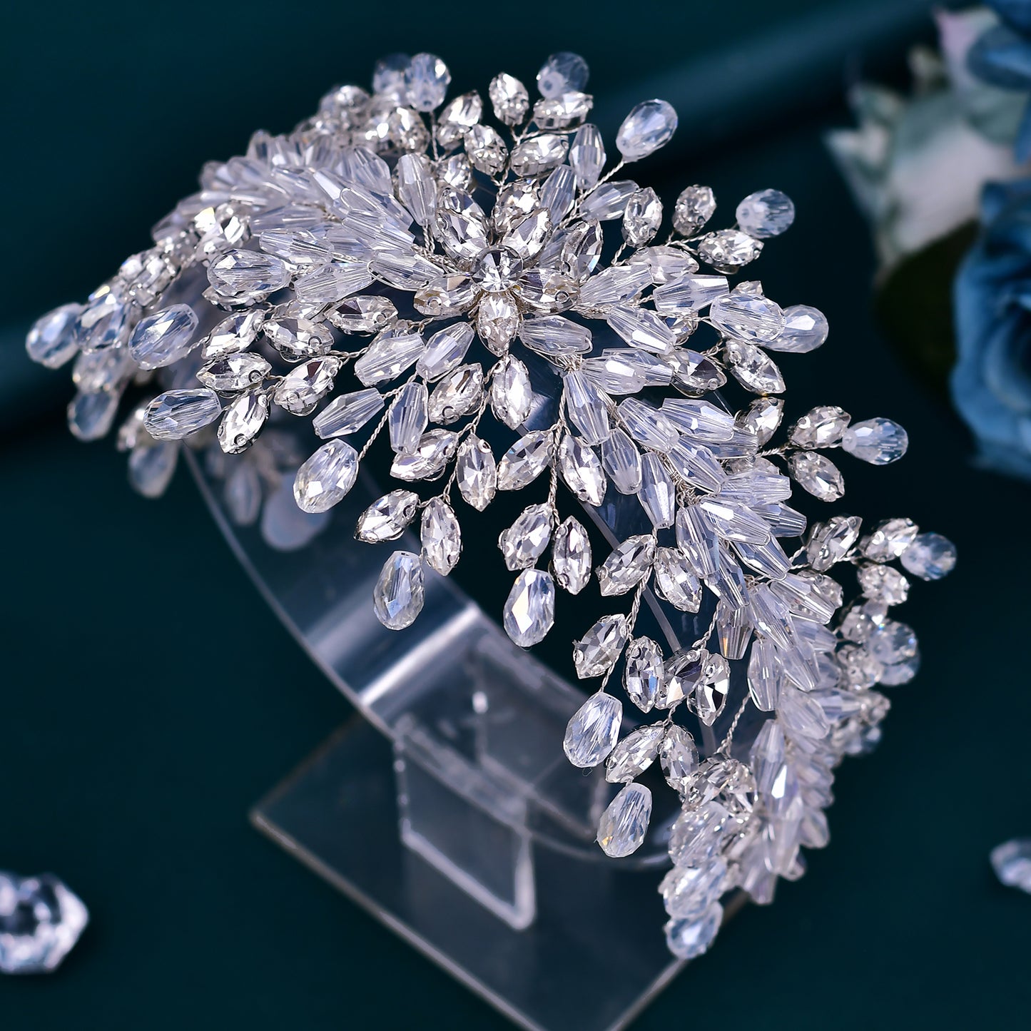 BRIDELLA BHP539  Wedding Headband Crystal Bridal Headpiece Wedding Hair Accessories Woman Headwear for Party Bride Headdresses