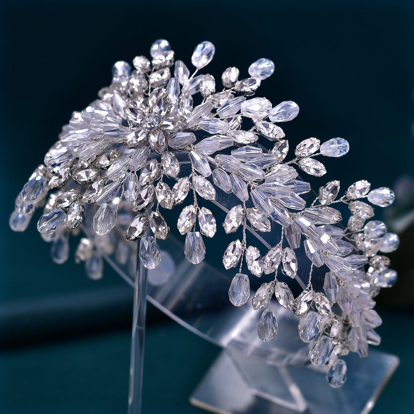BRIDELLA BHP539  Wedding Headband Crystal Bridal Headpiece Wedding Hair Accessories Woman Headwear for Party Bride Headdresses