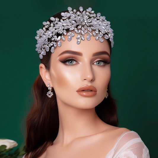 BRIDELLA BHP539  Wedding Headband Crystal Bridal Headpiece Wedding Hair Accessories Woman Headwear for Party Bride Headdresses