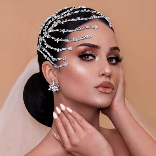 BRIDELLA BHP575  Fashion Bridal Head Piece Rhinestone Woman Headband Wedding Hair Accessories Bridesmaid Bride Headwear for Party