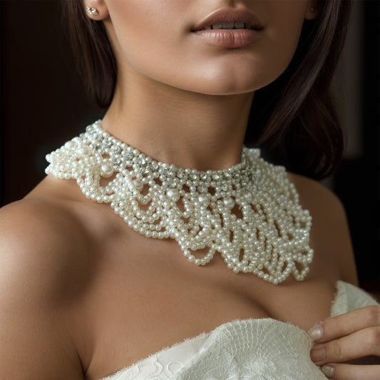 VG05 white pearl shawl