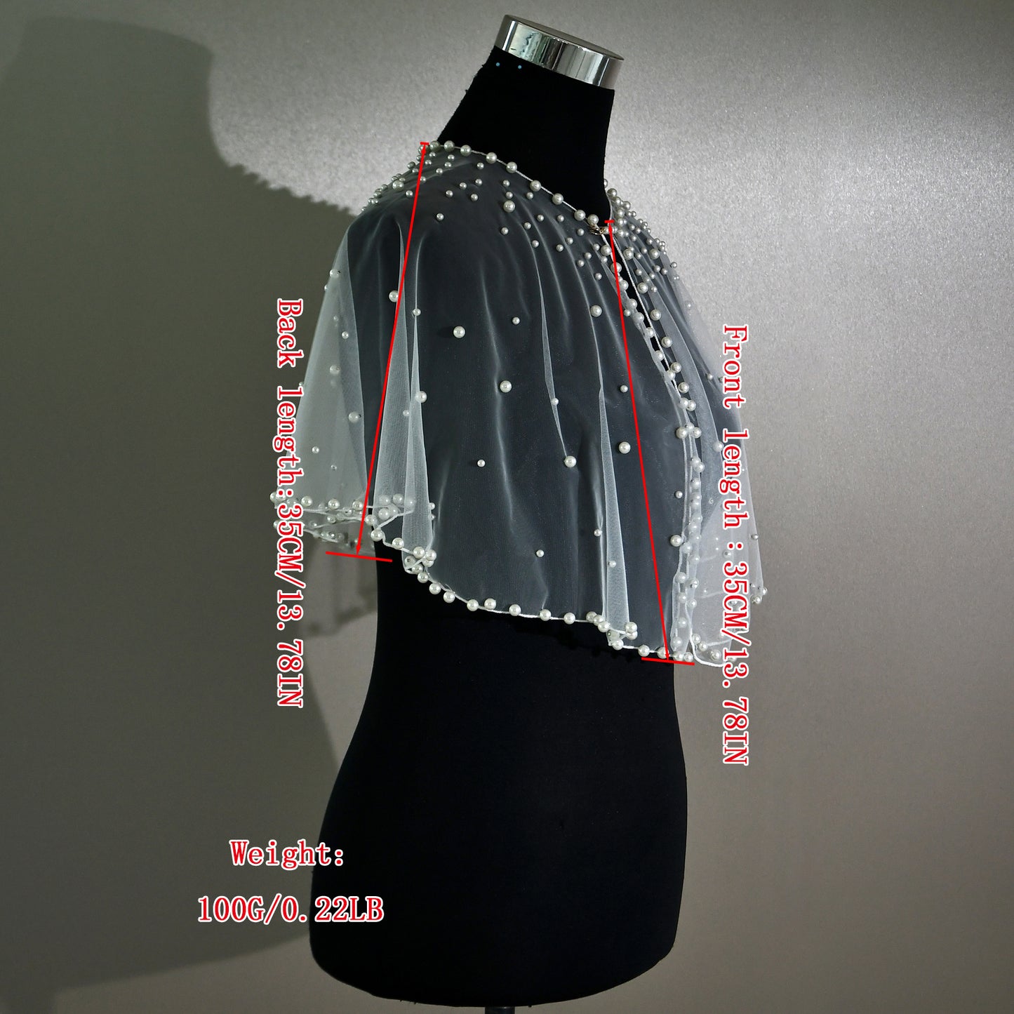 BRIDELLA BMG39 Pearl Bridal Cape Cropped Top Wedding Accessories Women's Cardigan Performance Dinner Accessories