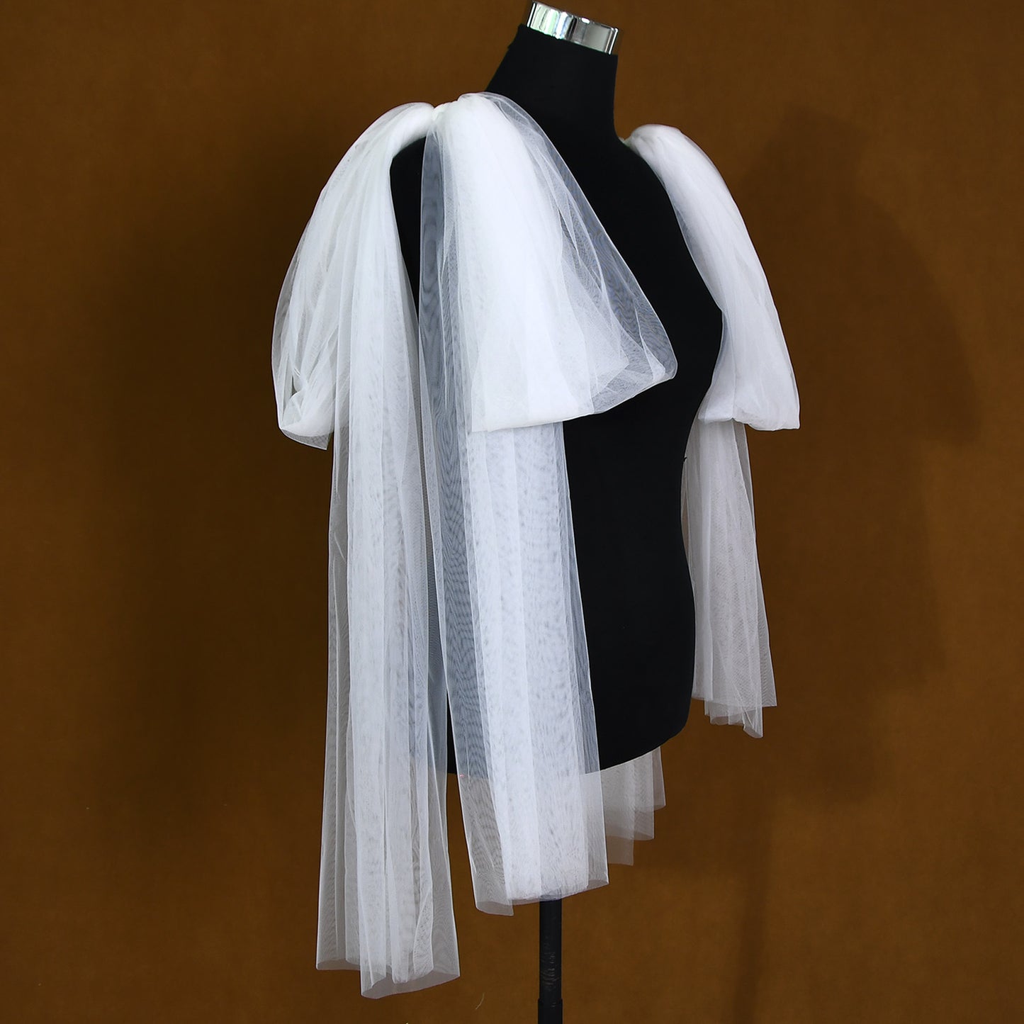 BRIDELLA BMG23 Wedding Shawl Wrap Shrug Women Dress Party Detachable Puff Sleeves Bridal Wings Accessories