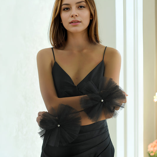 MM11-B ivory mesh shoulder sleeve