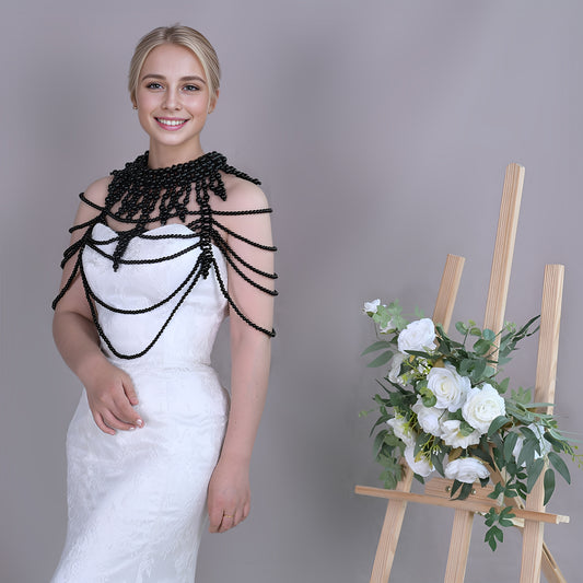 VG39-B ivory pearl shawl