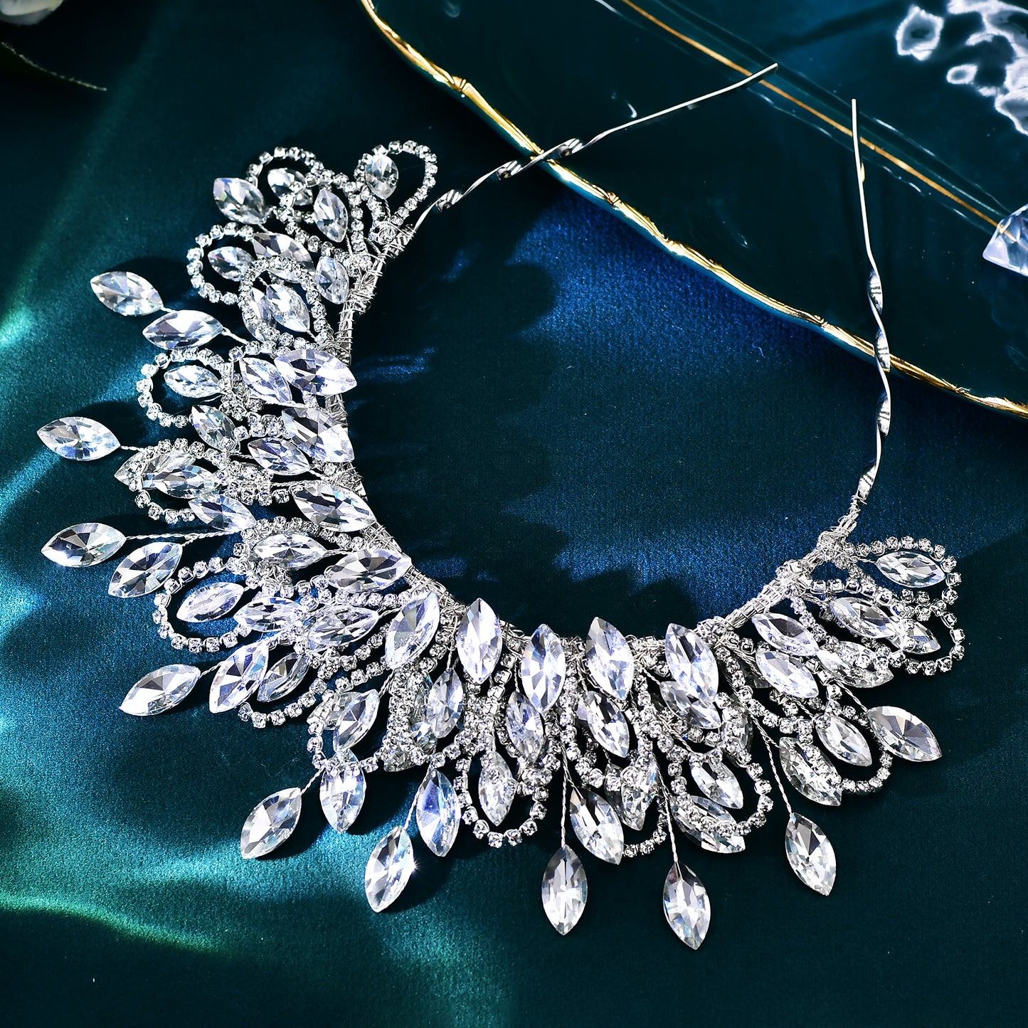 BRIDELLA BHP616 Crystal Tiara Bridal Wedding Hair Accessories Princess Crown Zircon Handmade Rhinestone Woman Party Headwear HP616