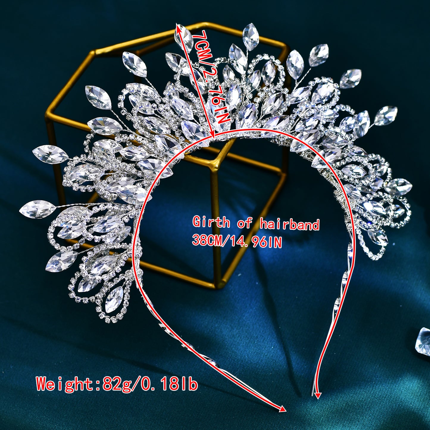 BRIDELLA BHP616 Crystal Tiara Bridal Wedding Hair Accessories Princess Crown Zircon Handmade Rhinestone Woman Party Headwear HP616