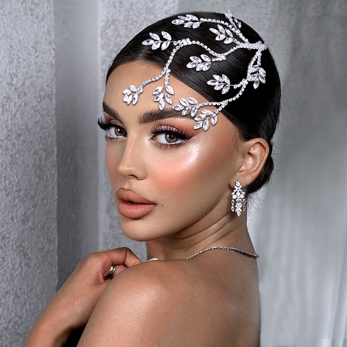 BRIDELLA BHP798 Fashion Bride Hair Pieces Bling Rhinestone Wedding Headband Hair Accessories Women Banquet Headpieces Tiara