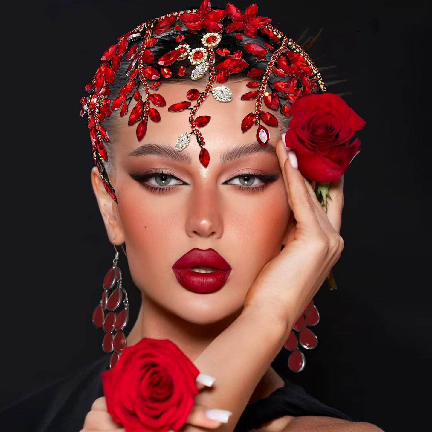 BRIDELLA BHP858 Wedding Bride Rhinestone Hair Hoop Women Hair Band Party Crown Bridal Tiara Vintage Accessories Banquet Headband