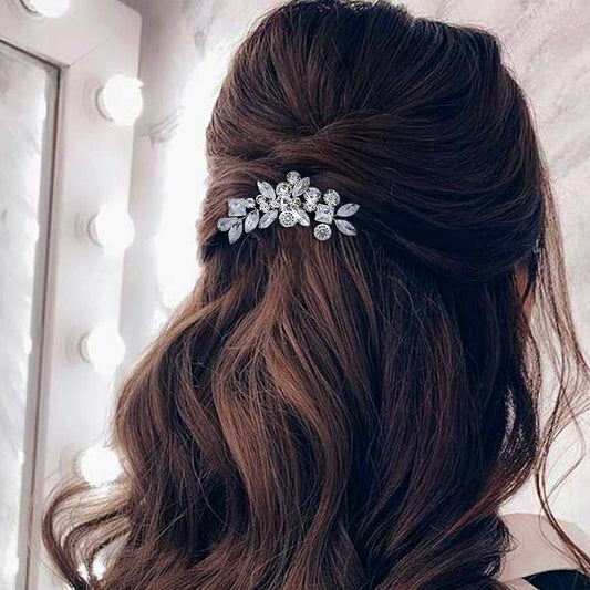 BRIDELLA BHP88 Rhinestone Hair Combs for Brides Women Headpiece Wedding Hair Accessories Bridal Hair Clips Festival Hair Ornament