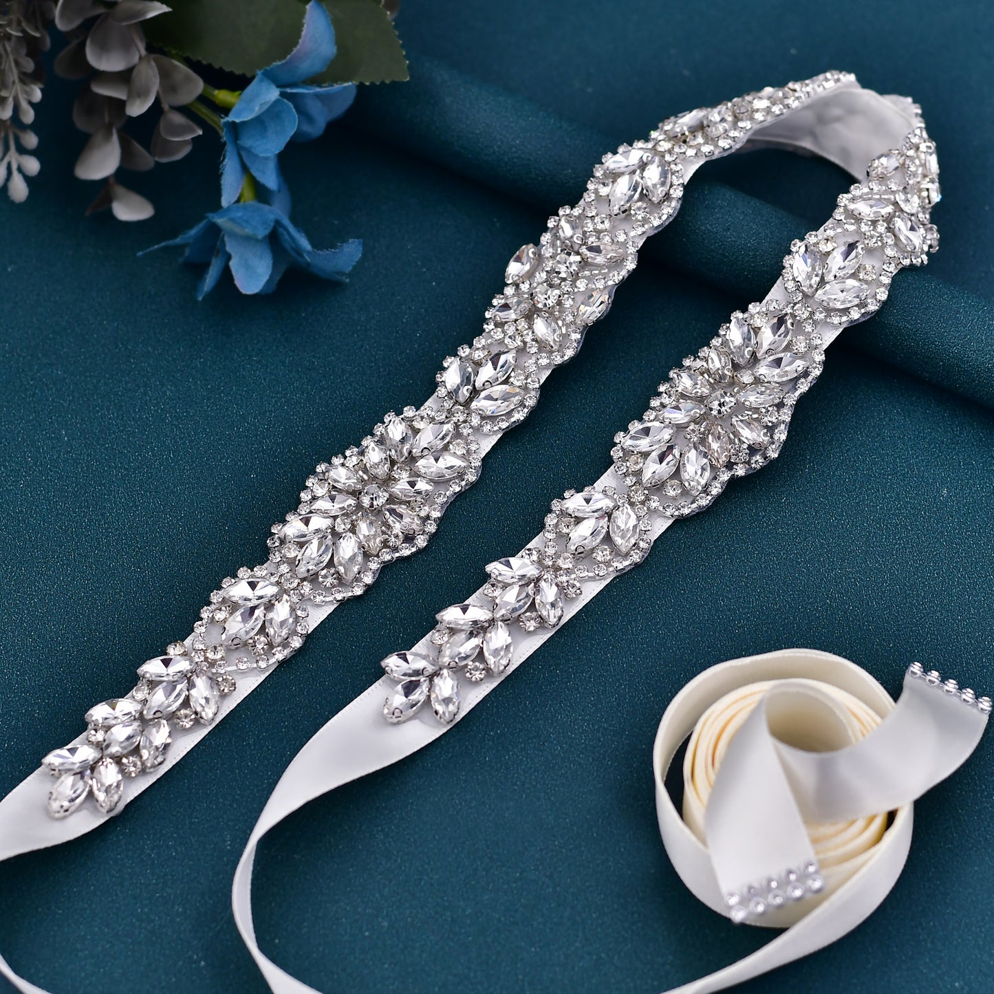 BRIDELLA BS75 Luxuriou Diamond Baroque Style Banquet Womens Belt Strap