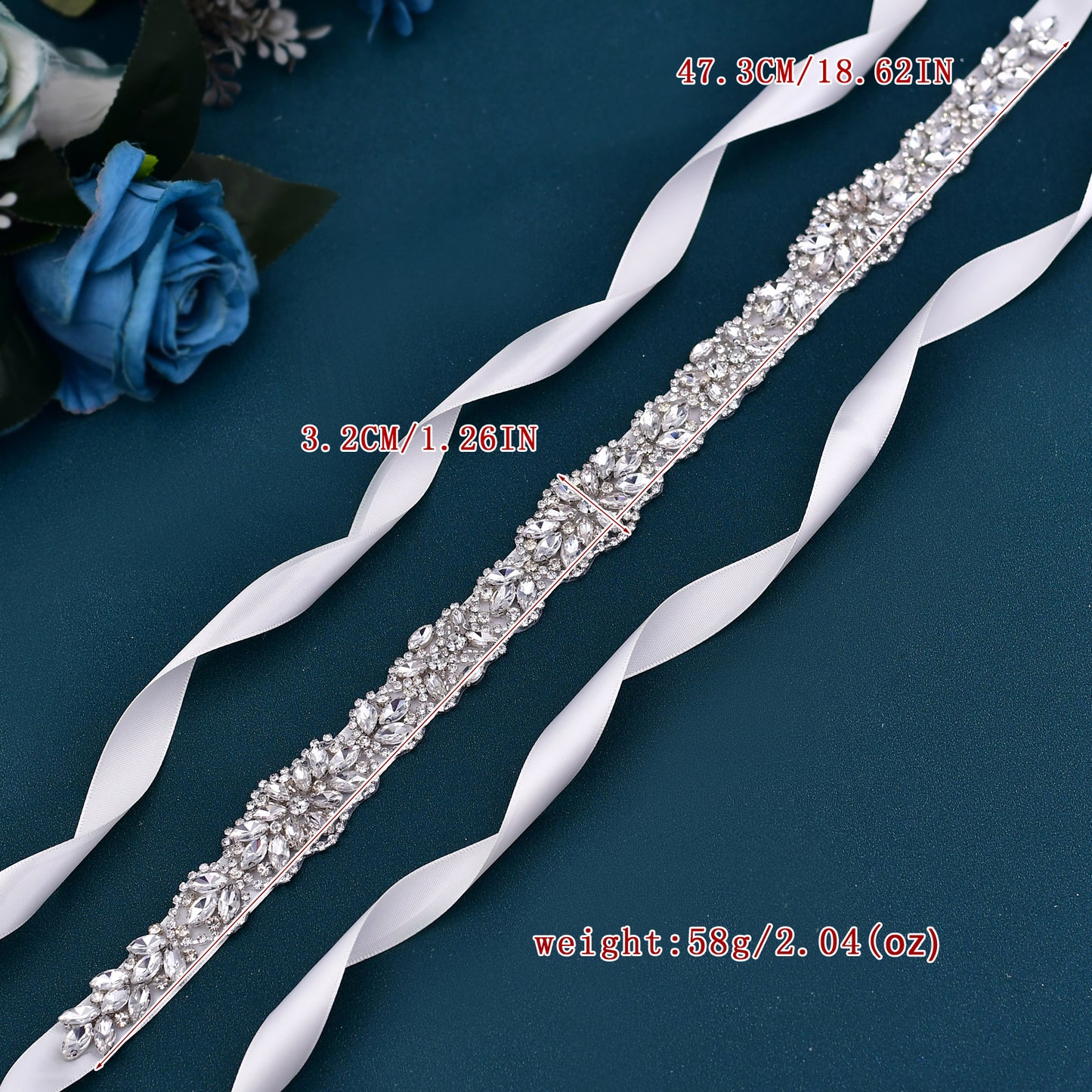 BRIDELLA BS75 Luxuriou Diamond Baroque Style Banquet Womens Belt Strap