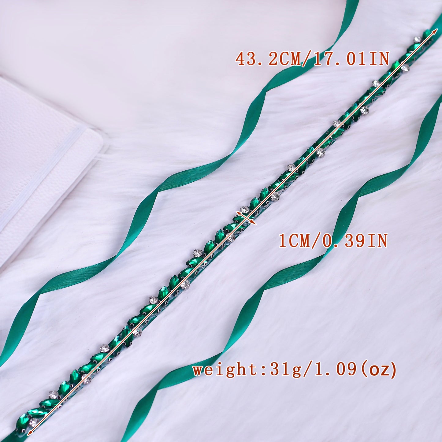 BRIDELLA BS149KL Toast Dress Deep Green Diamond Waist Cover Premium Gift Accessories