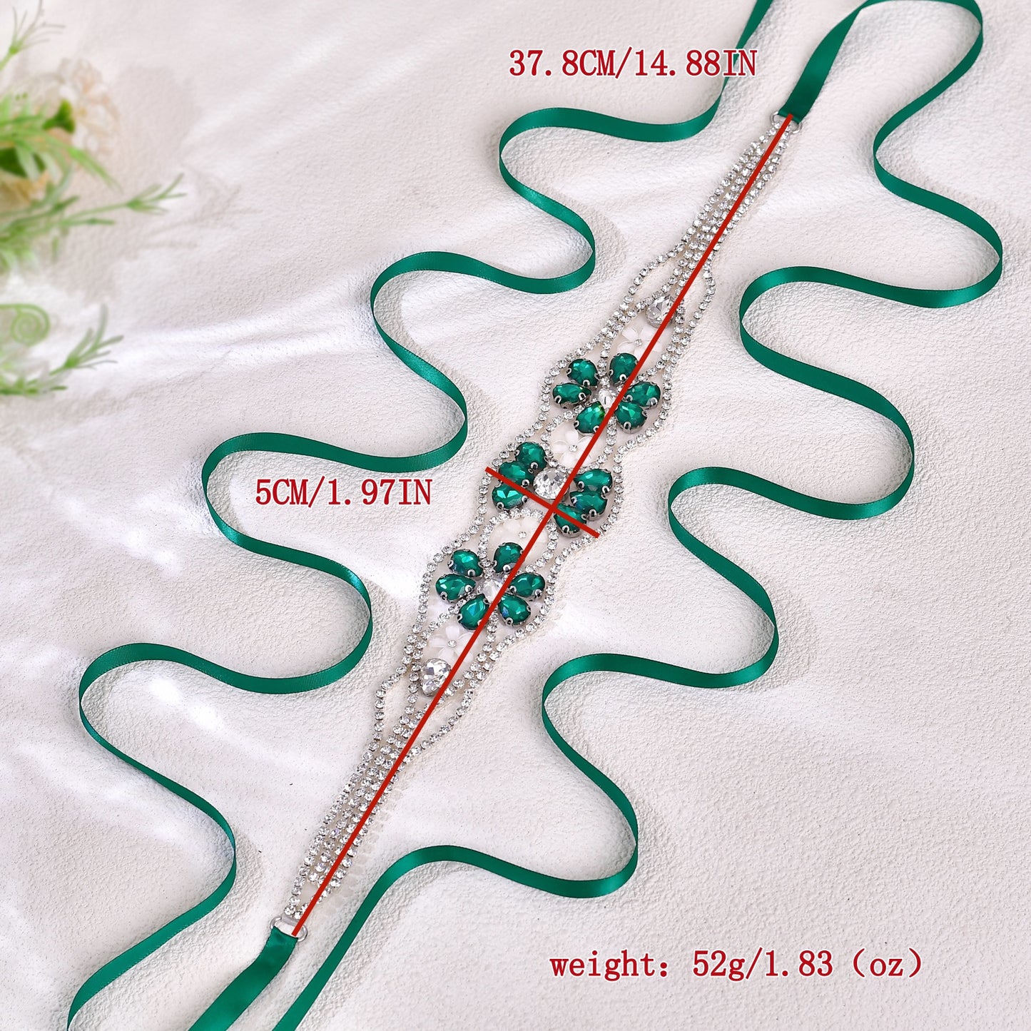 BRIDELLA BS240KL Wedding Dress Belt Hollow Color Rhinestone Wedding Accessories