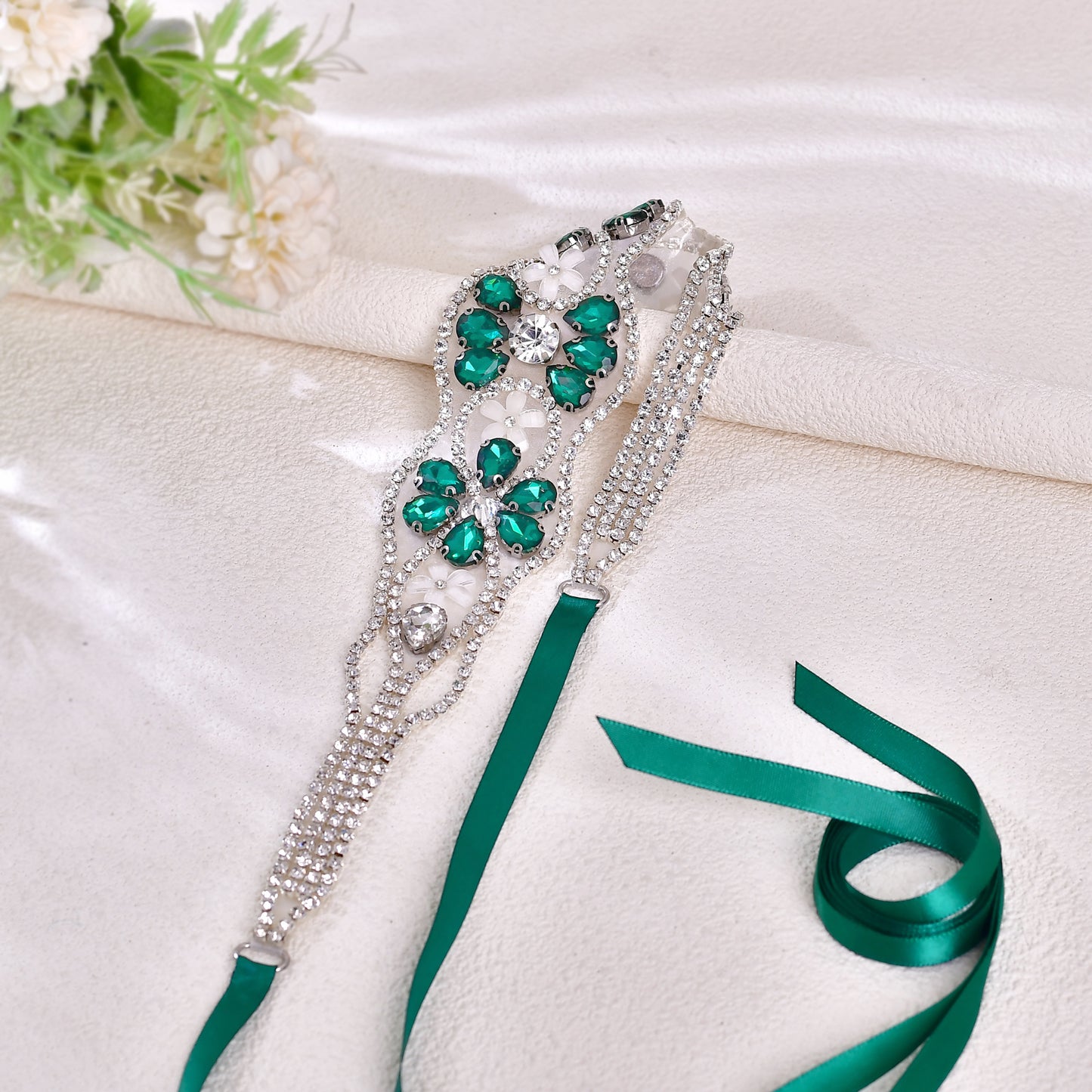 BRIDELLA BS240KL Wedding Dress Belt Hollow Color Rhinestone Wedding Accessories