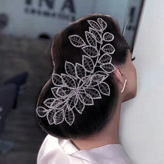 BRIDELLA BHP256 Handmade Bridal Crown Woman Wedding Hair Accessories Rhinestone Headpiece European Bridal Tiara and Headdress